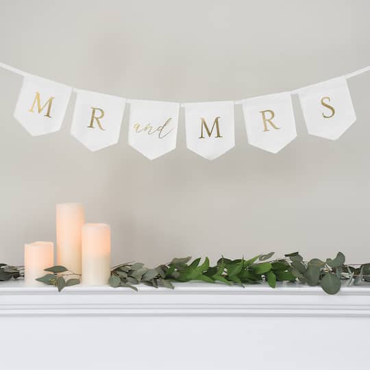 Style Me Pretty Mr. & Mrs. Fabric Banner